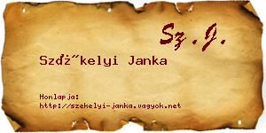 Székelyi Janka névjegykártya